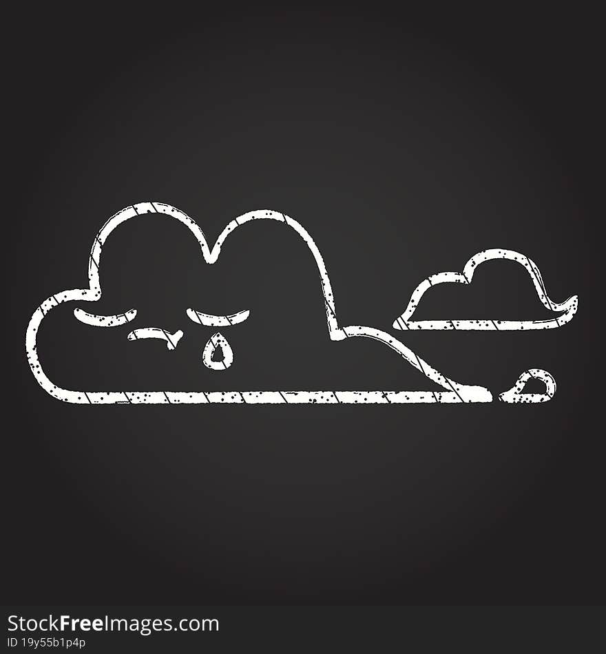 Storm Cloud Chalk Drawing