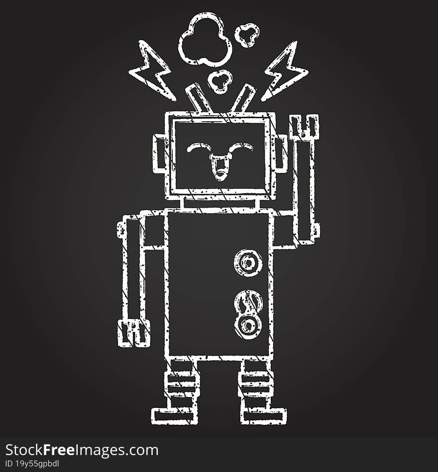 Robot Chalk Drawing