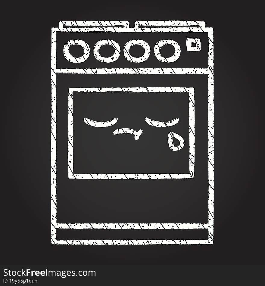 Oven Chalk Drawing