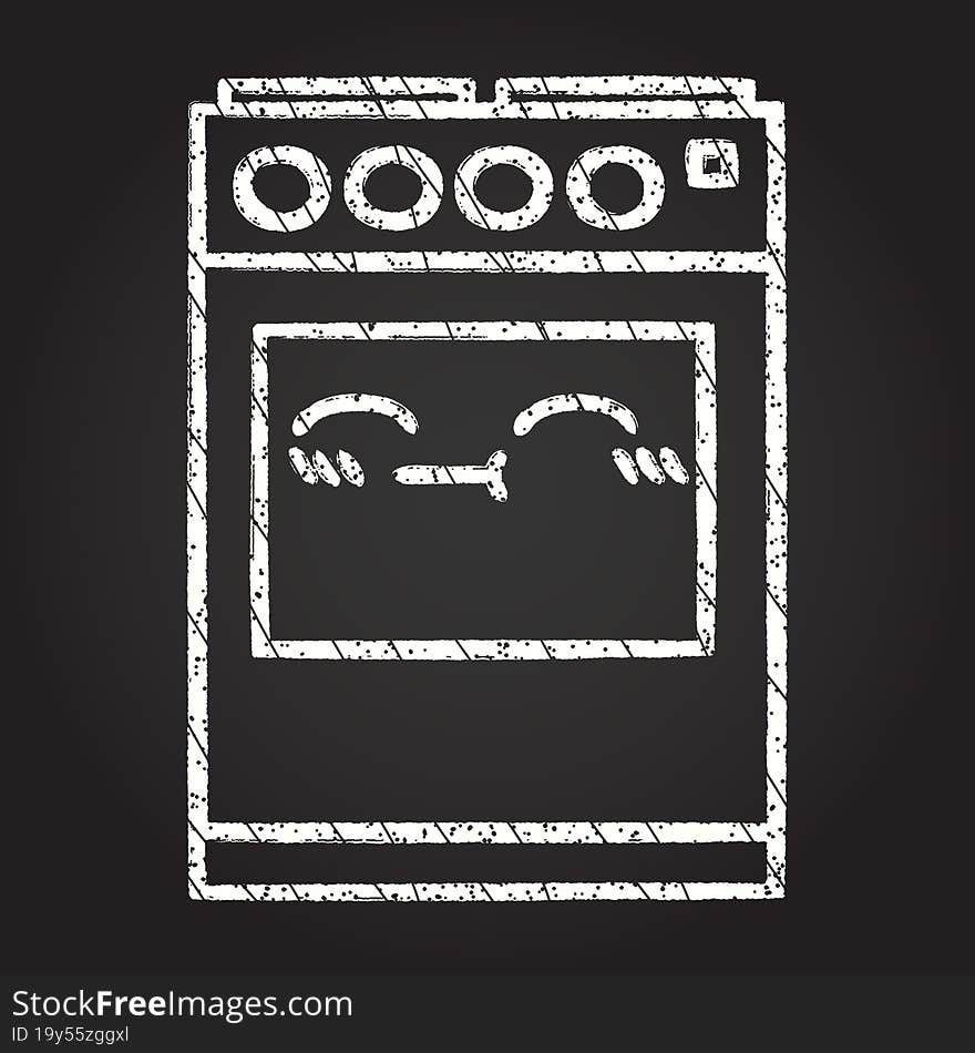 Oven Chalk Drawing