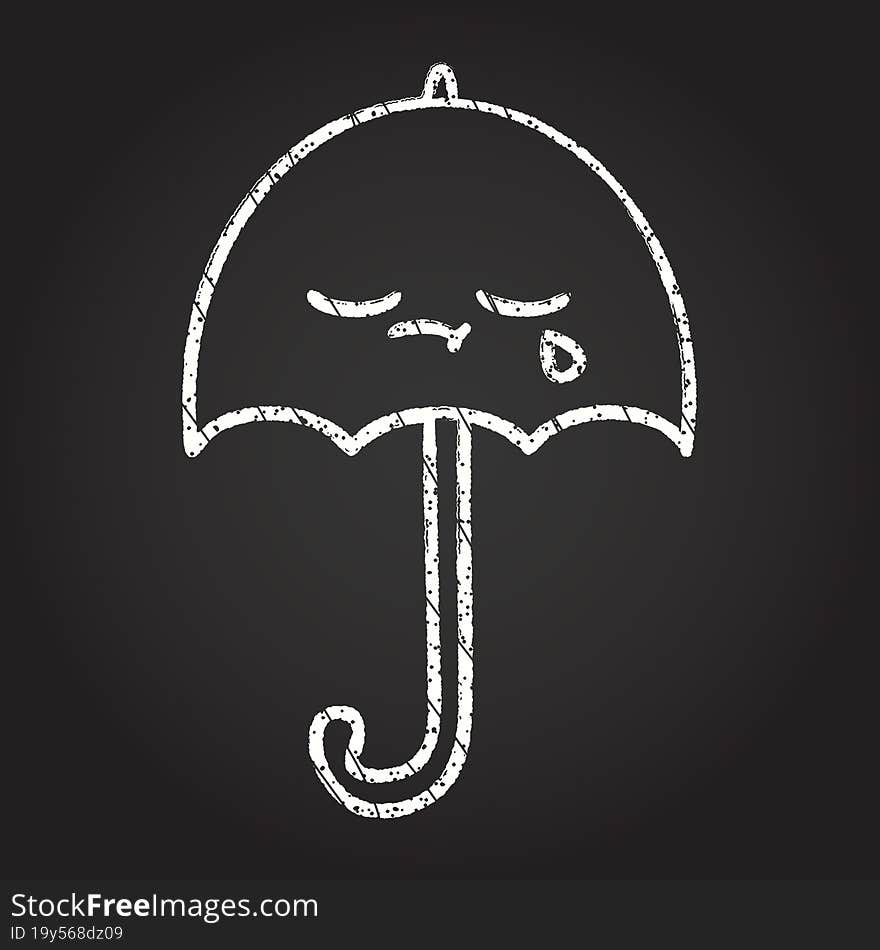 Umbrella Chalk Drawing