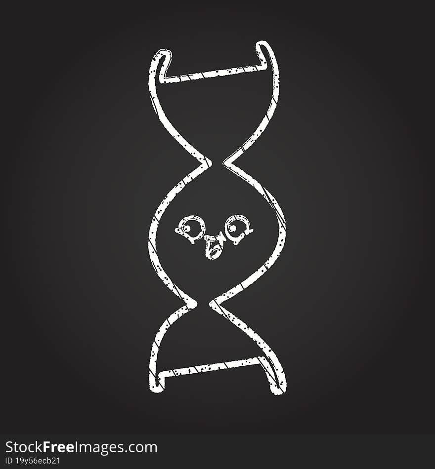 DNA Strand Chalk Drawing