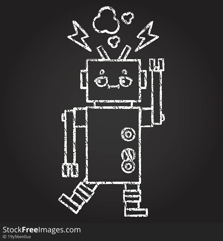 Robot Chalk Drawing