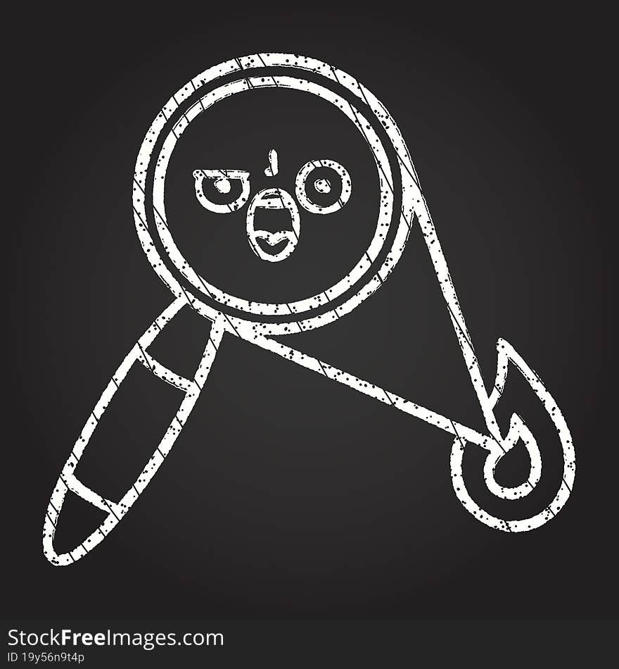 Magnifying Glass Chalk Drawing