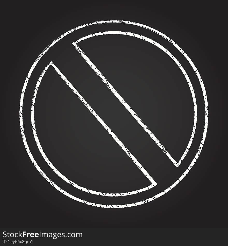 Ban Symbol Chalk Drawing