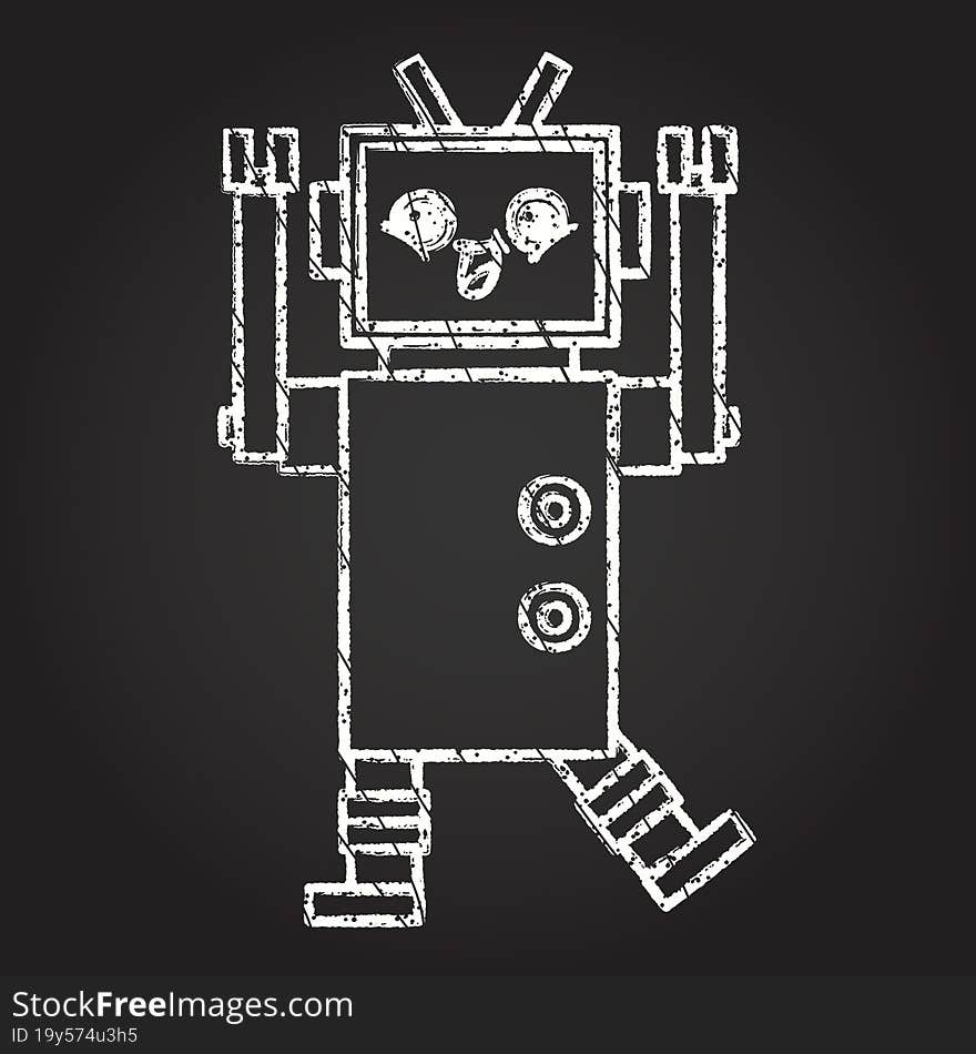 Robot Chalk Drawing