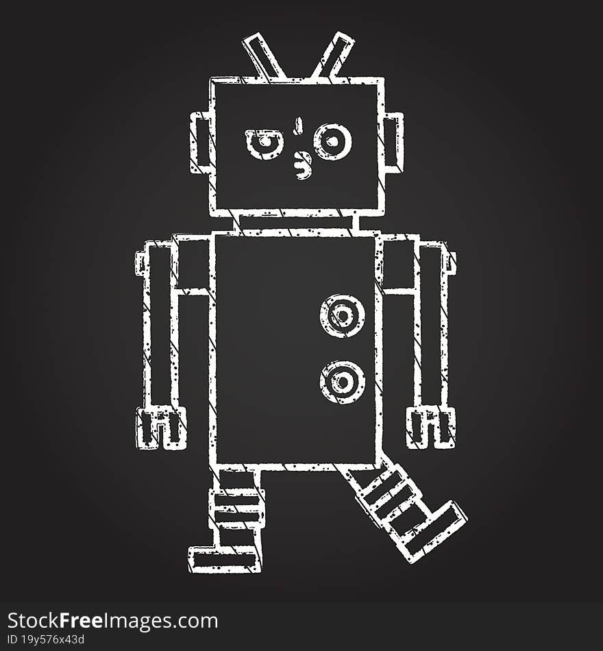 Robot Chalk Drawing