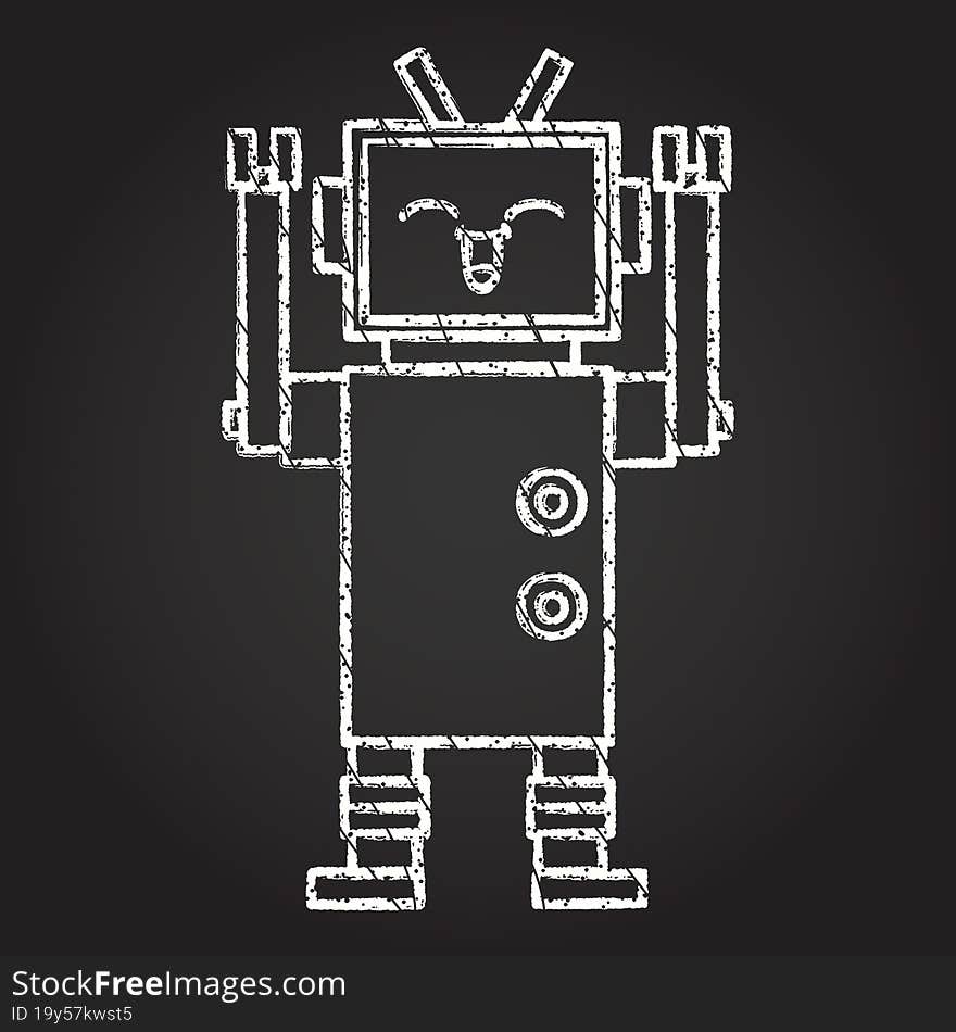 Robot Chalk Drawing