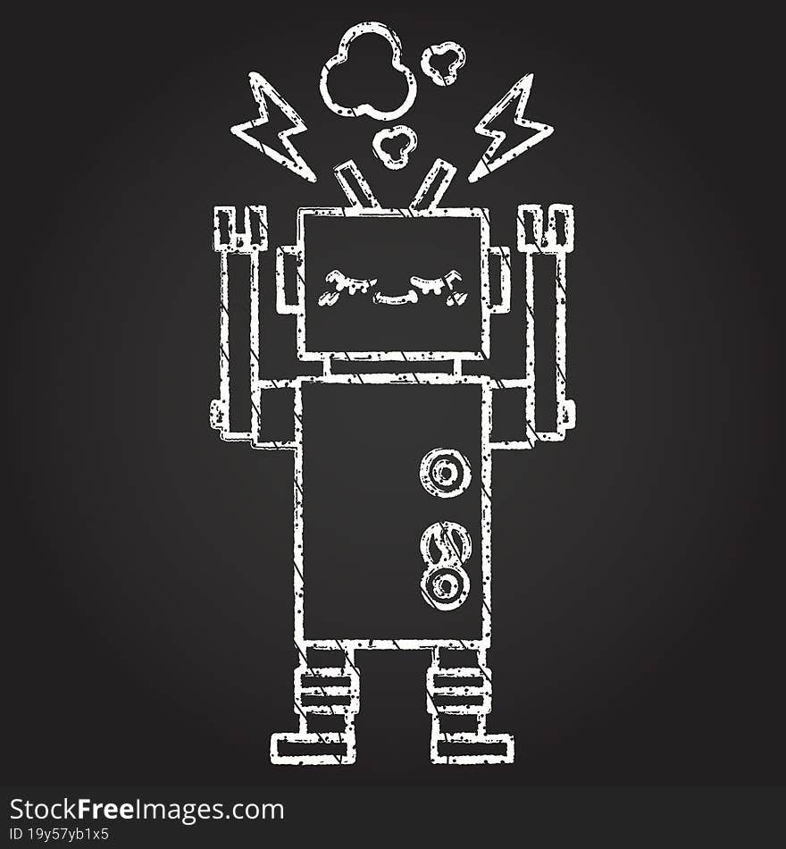 Robot Chalk Drawing