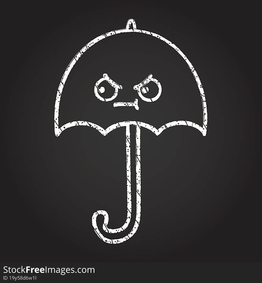 Umbrella Chalk Drawing