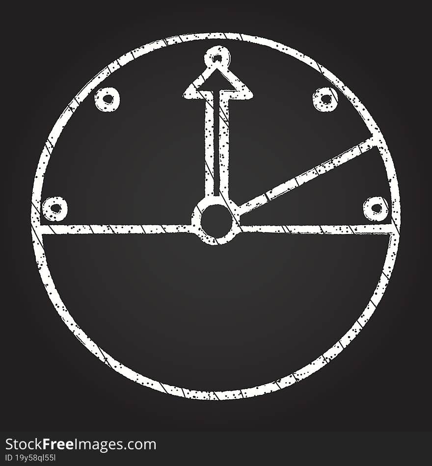 Pressure Gage Chalk Drawing