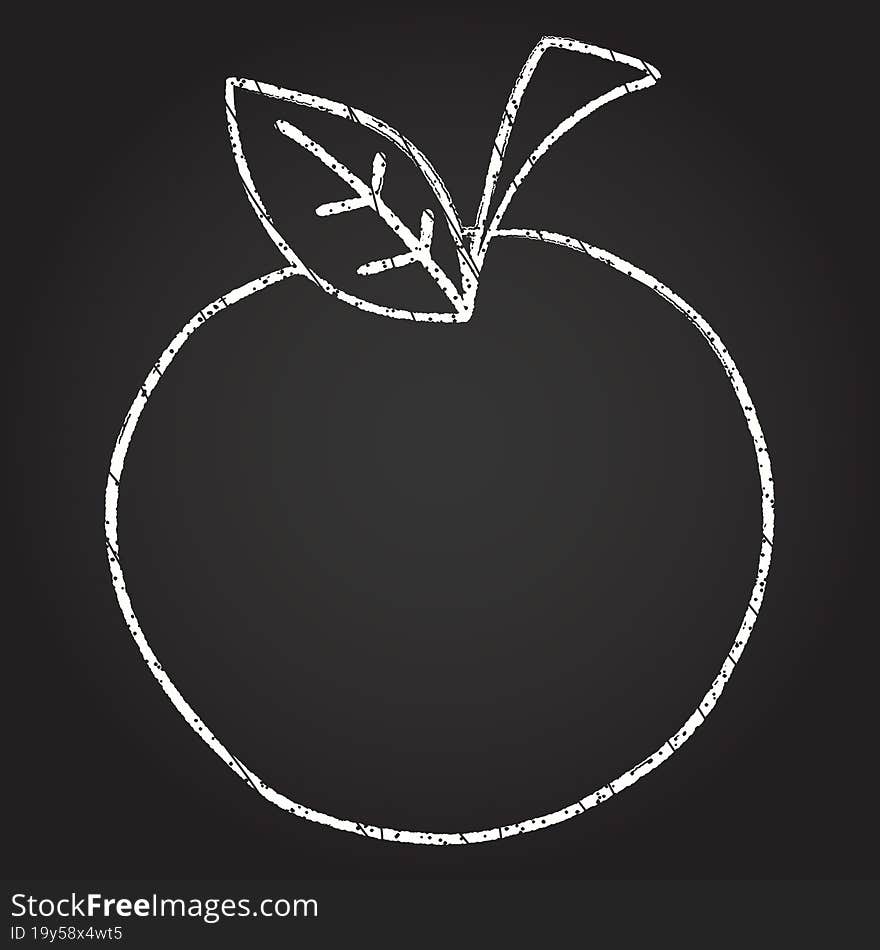 Apple Chalk Drawing