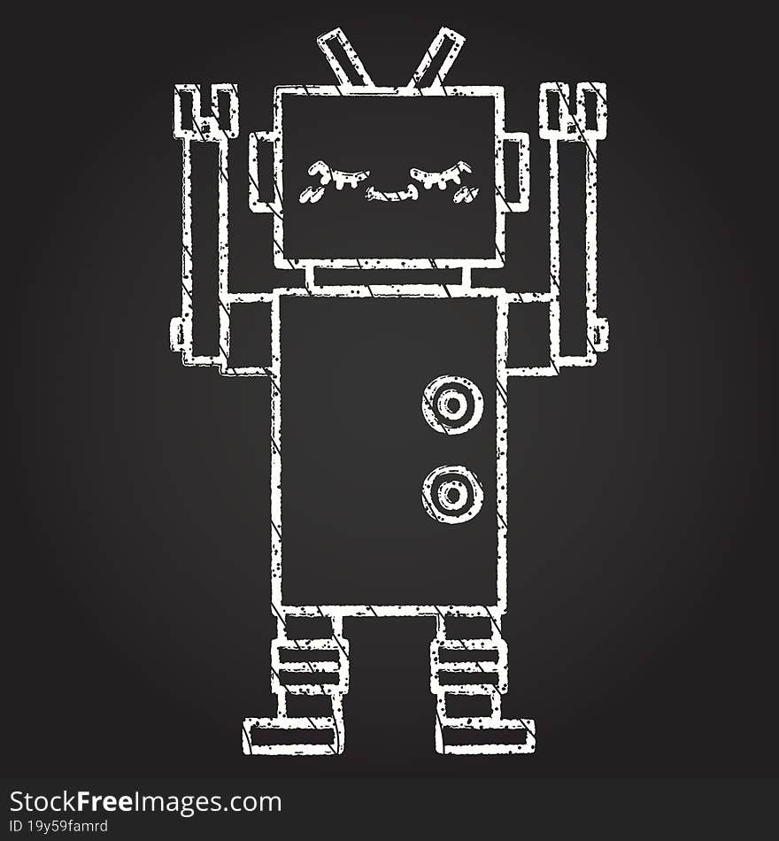 Robot Chalk Drawing