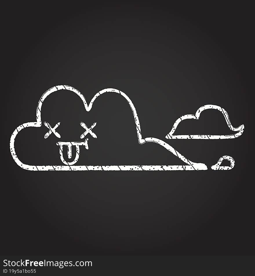 Dead Cloud Chalk Drawing