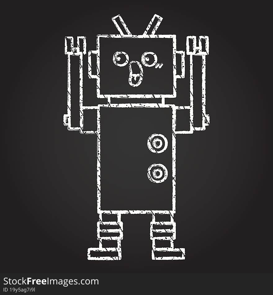 Robot Chalk Drawing