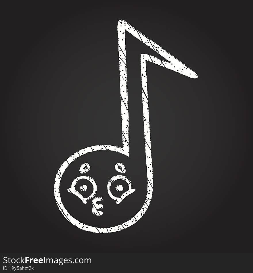 Musical Note Chalk Drawing