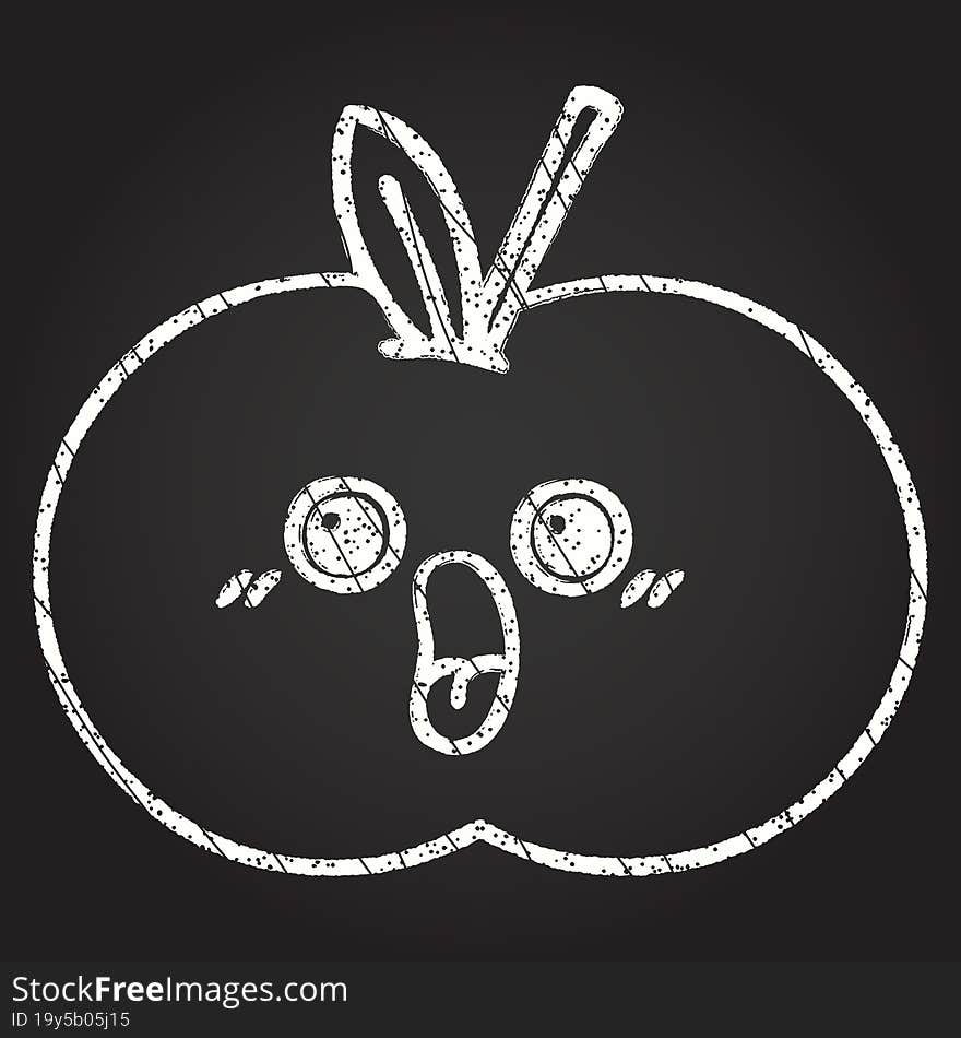 Apple Chalk Drawing