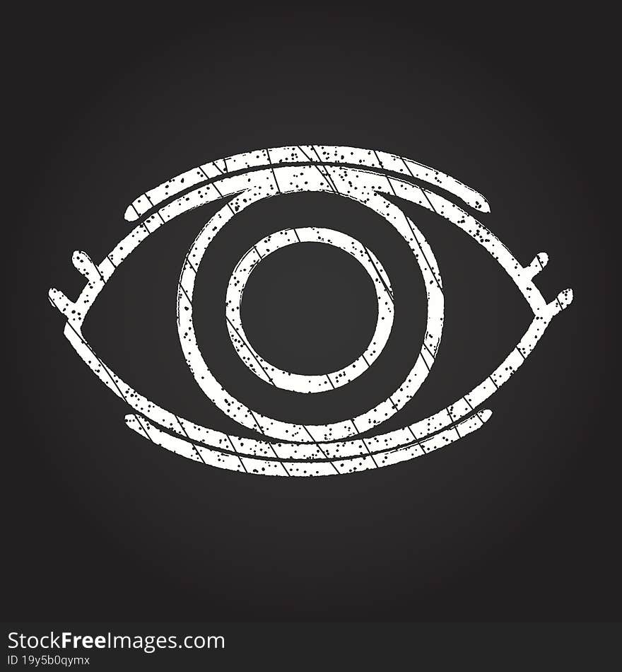 Eye Symbol Chalk Drawing