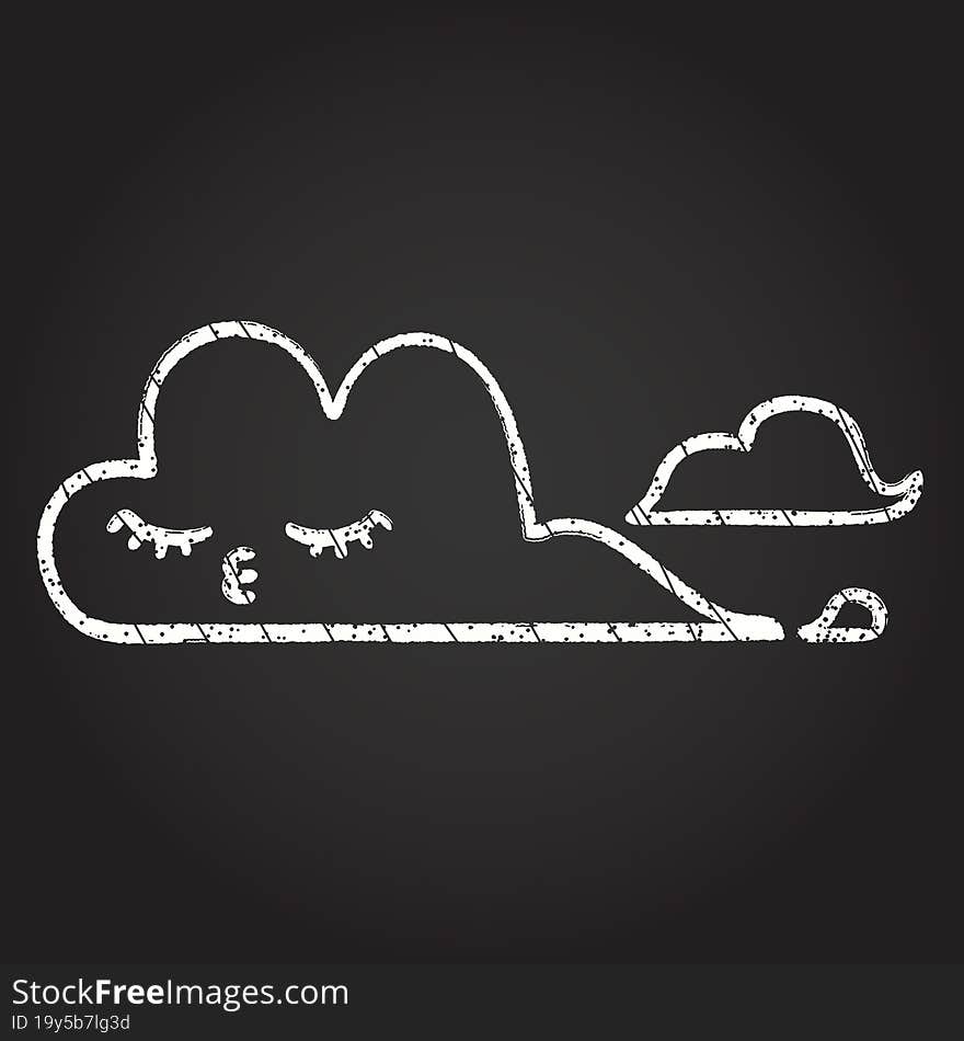 Drifting Clouds Chalk Drawing