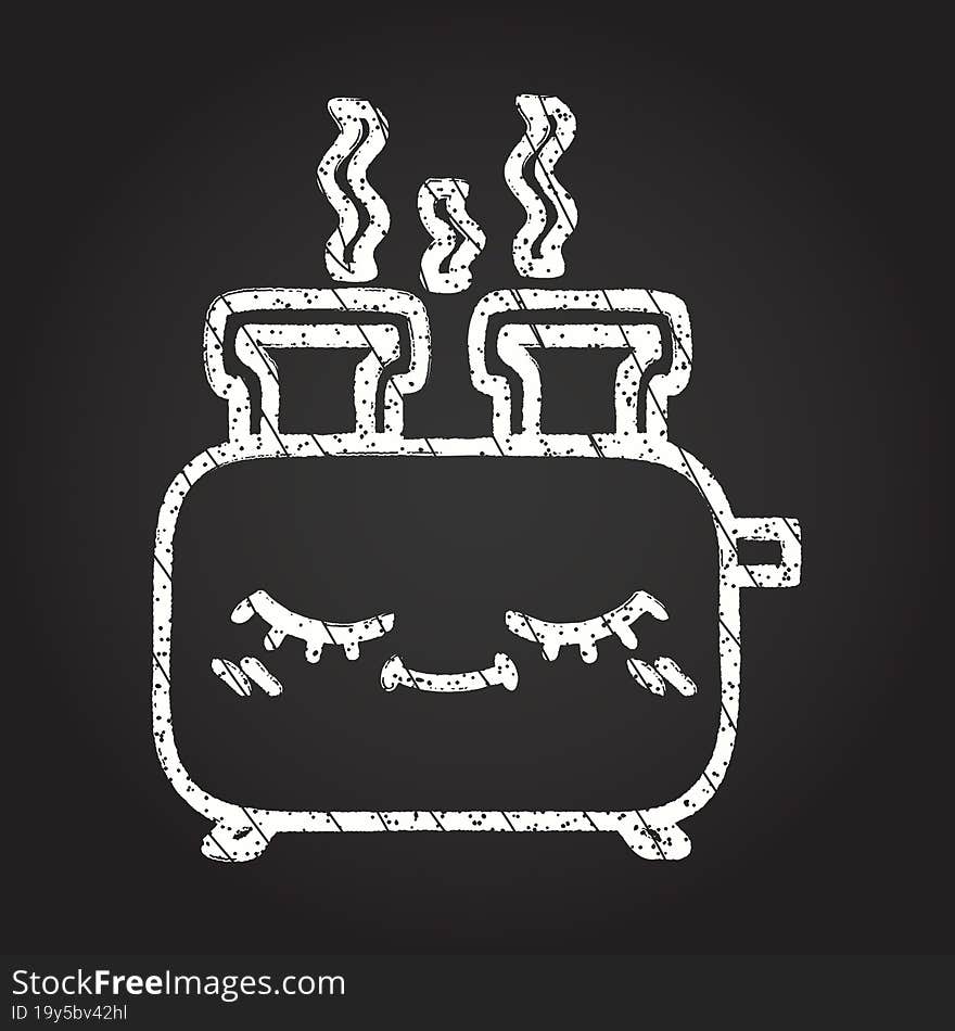 Toaster Chalk Drawing