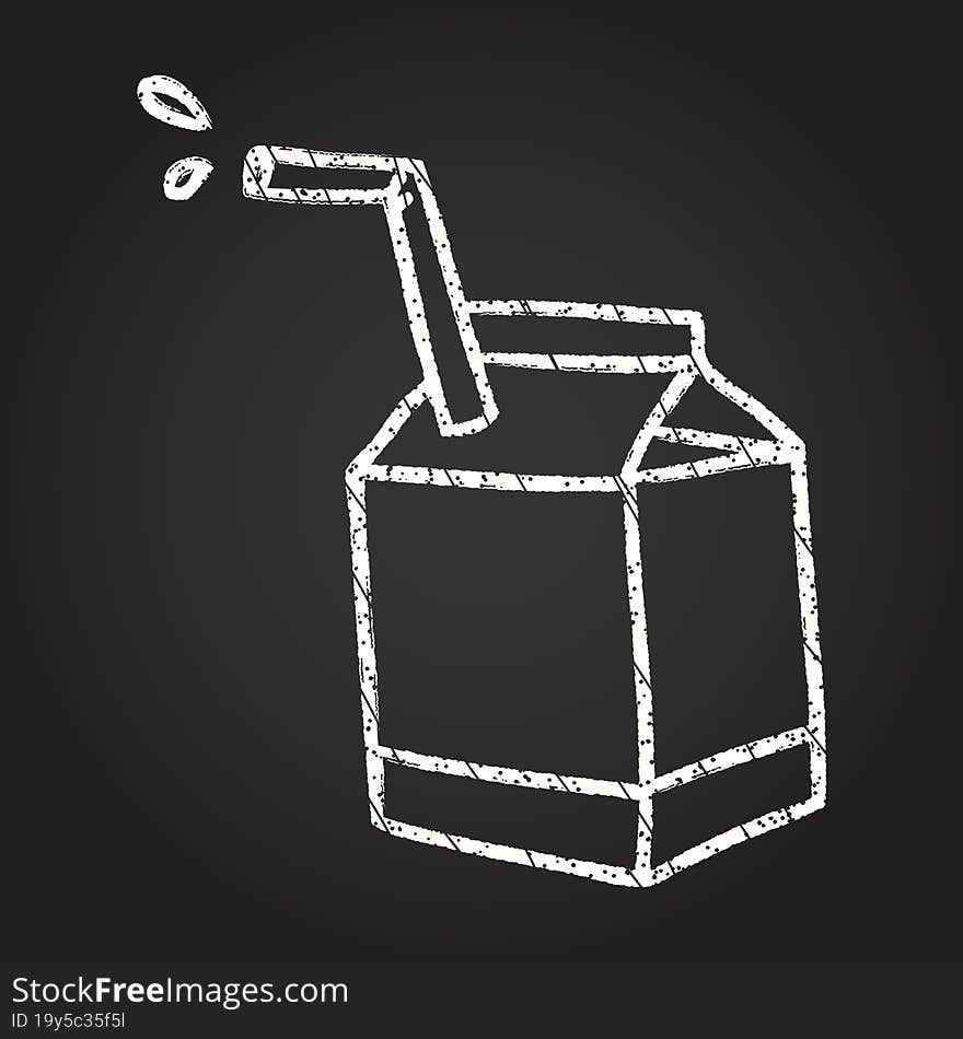 Milk Carton Chalk Drawing