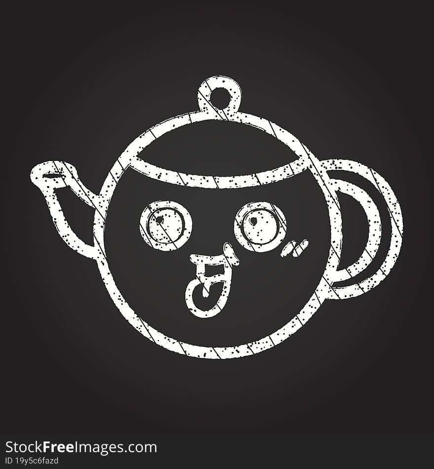 Teapot Chalk Drawing