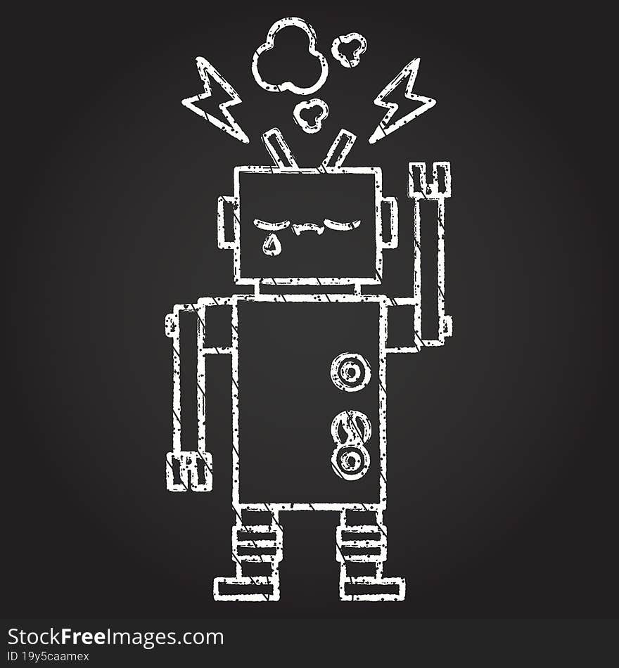 Robot Chalk Drawing