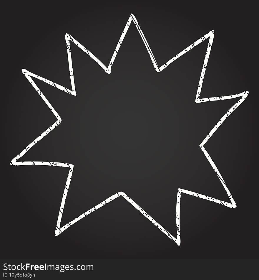 Explosion Symbol Chalk Drawing