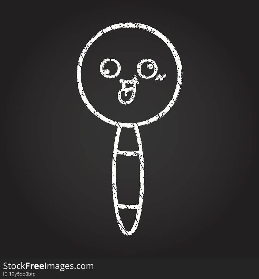 Magnifying Glass Chalk Drawing