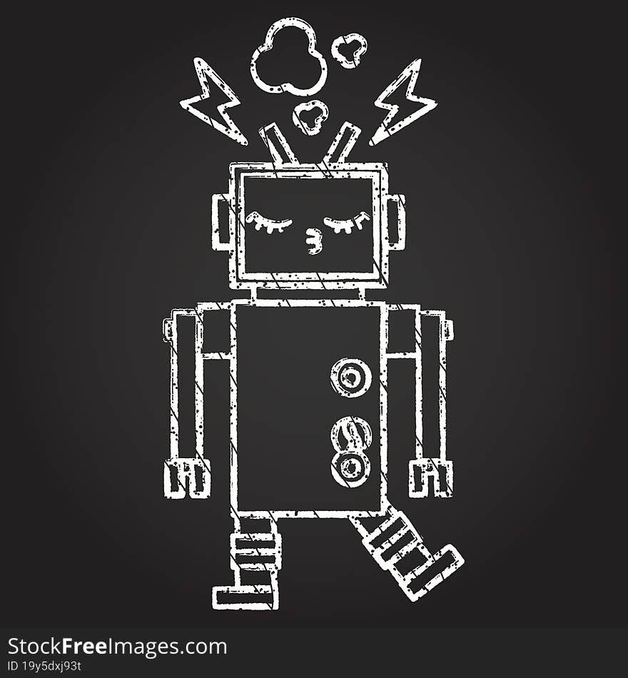 Robot Chalk Drawing