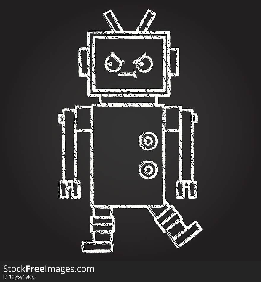 Robot Chalk Drawing