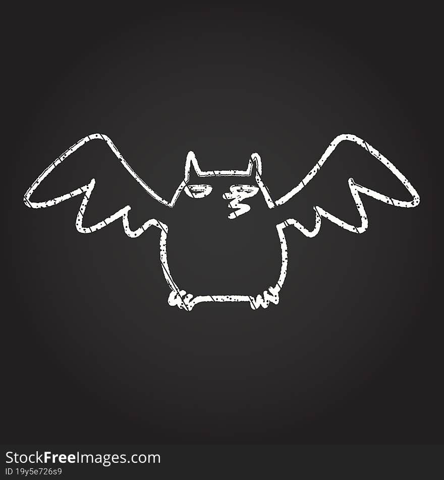 Bat Chalk Drawing