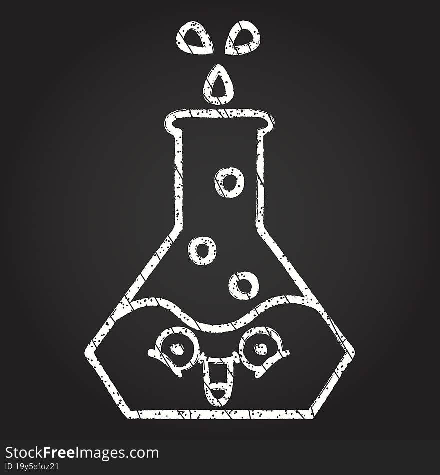 Chemical Reaction Chalk Drawing