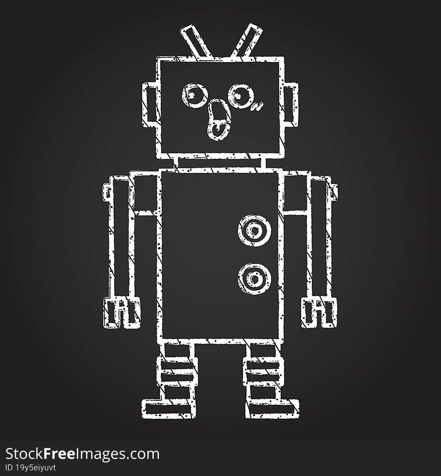 Robot Chalk Drawing