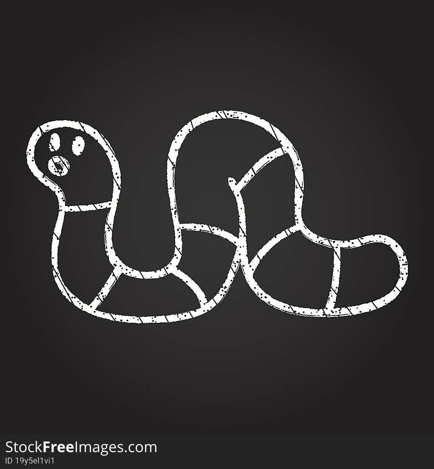 Snake Chalk Drawing