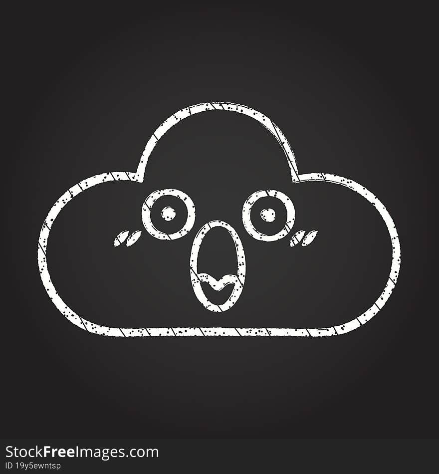 Shocked Cloud Chalk Drawing