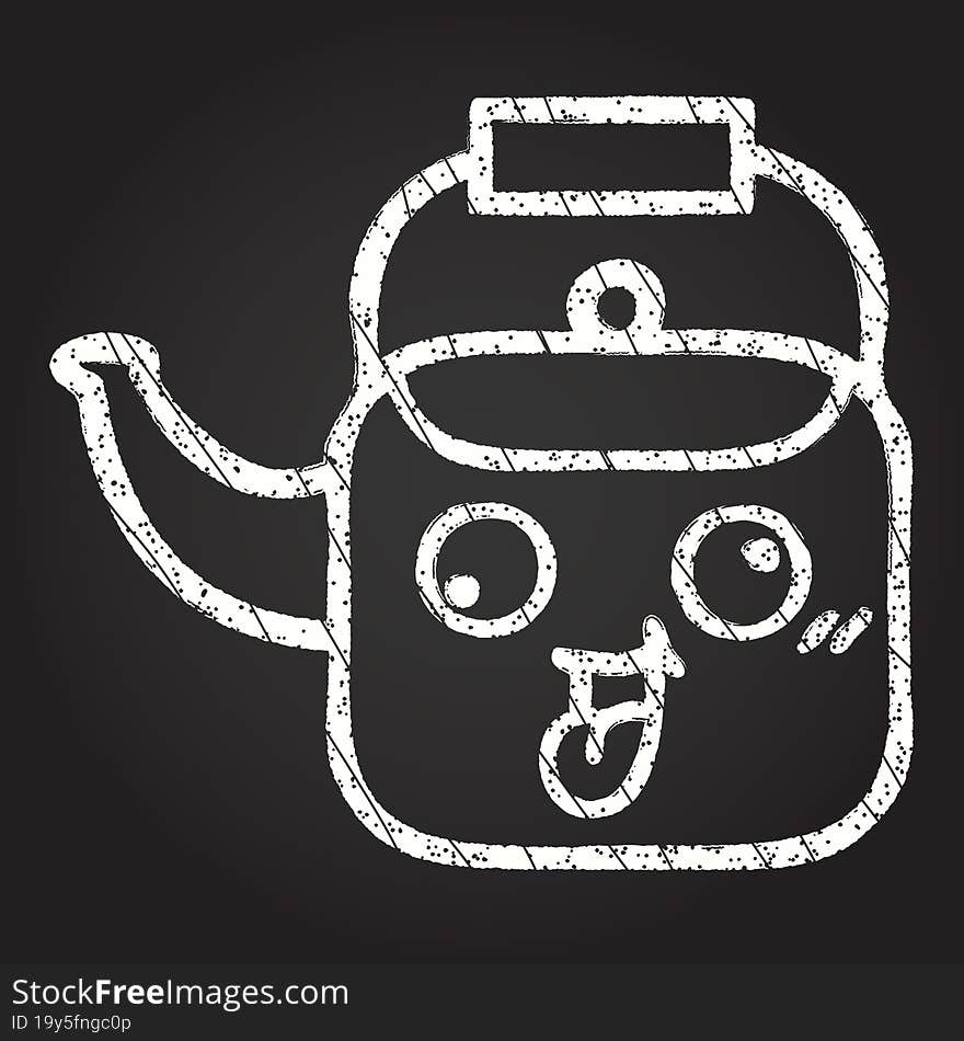 Teapot Chalk Drawing