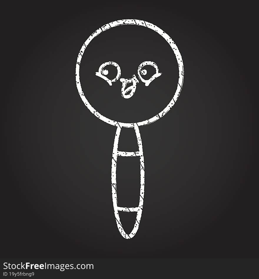 Magnifying Glass Chalk Drawing