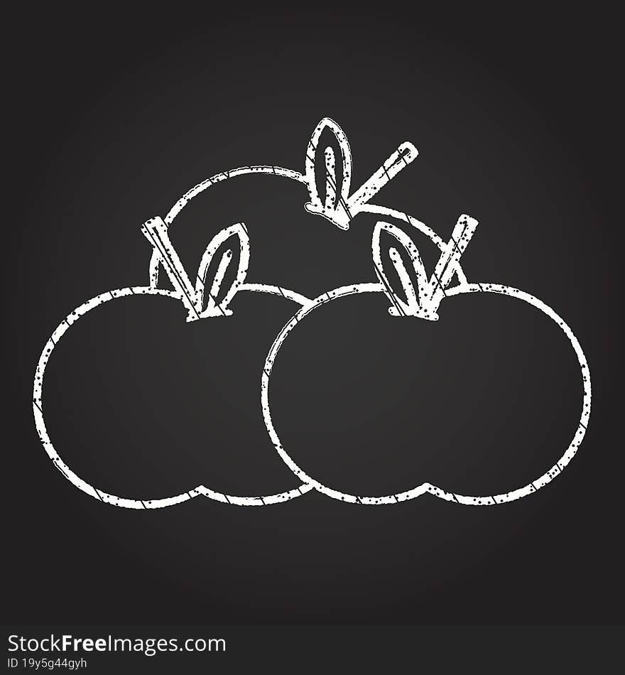 Apples Chalk Drawing