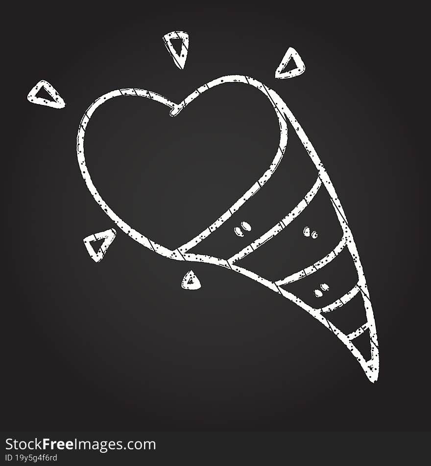 Heart Symbol Chalk Drawing