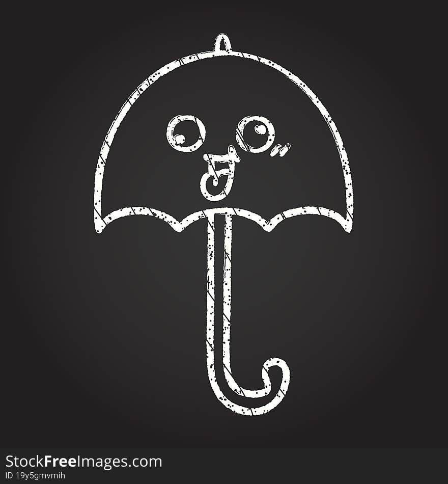 Umbrella Chalk Drawing