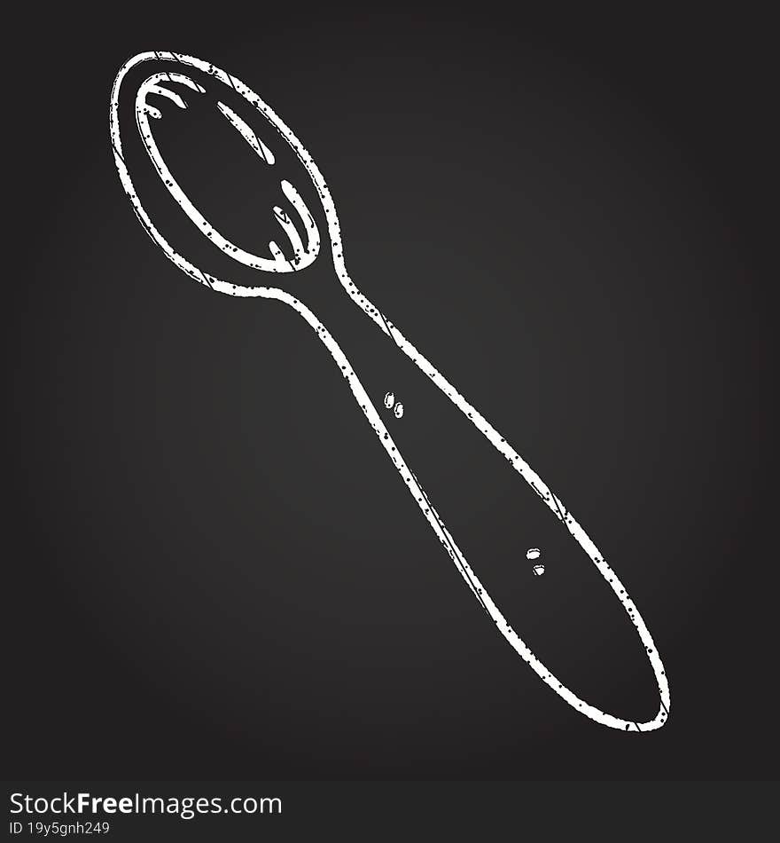 Spoon Chalk Drawing