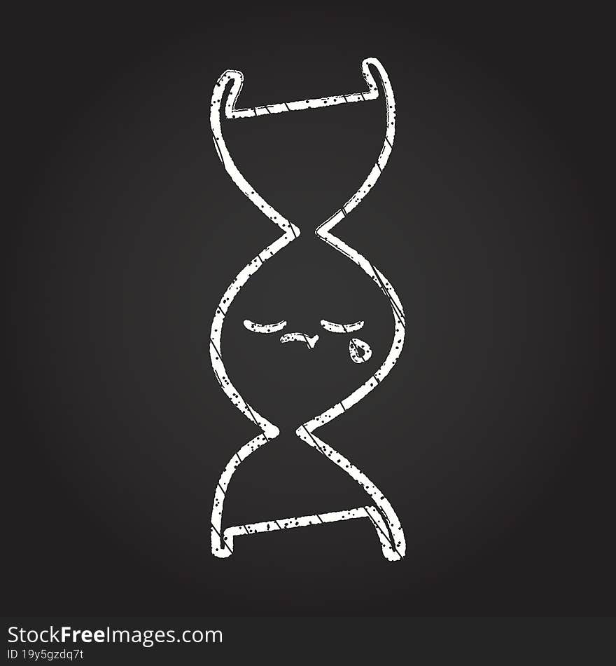 DNA Strand Chalk Drawing