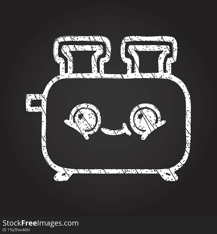 Toaster Chalk Drawing