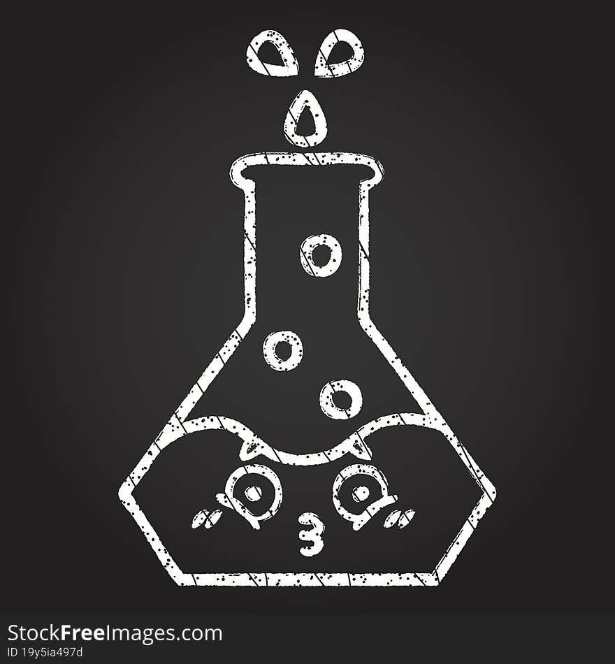 Bubbling Chemicals Chalk Drawing