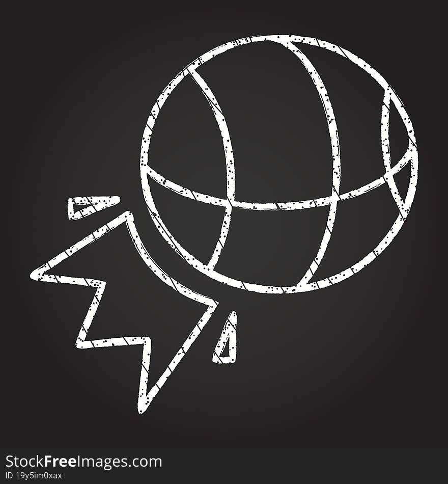 Basketball Chalk Drawing