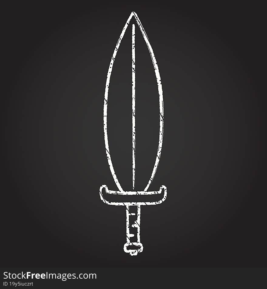 Sword Chalk Drawing