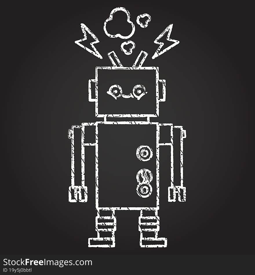 Robot Chalk Drawing