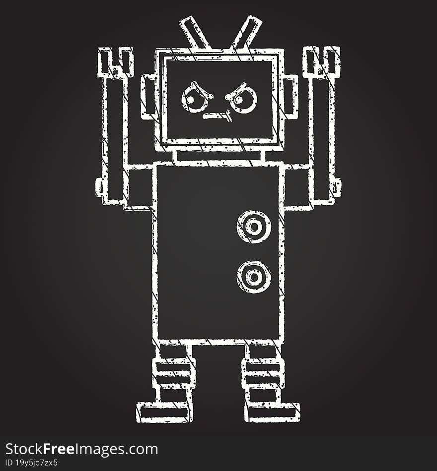 Robot Chalk Drawing