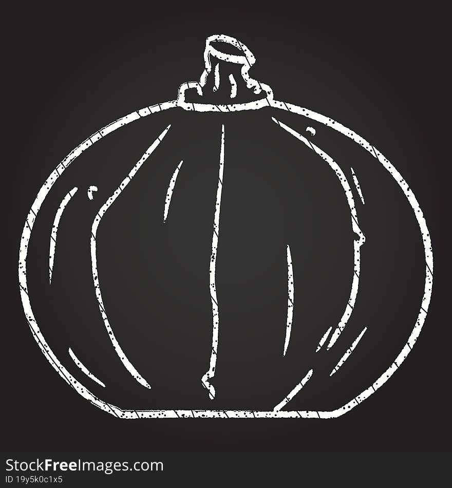 Pumpkin Chalk Drawing